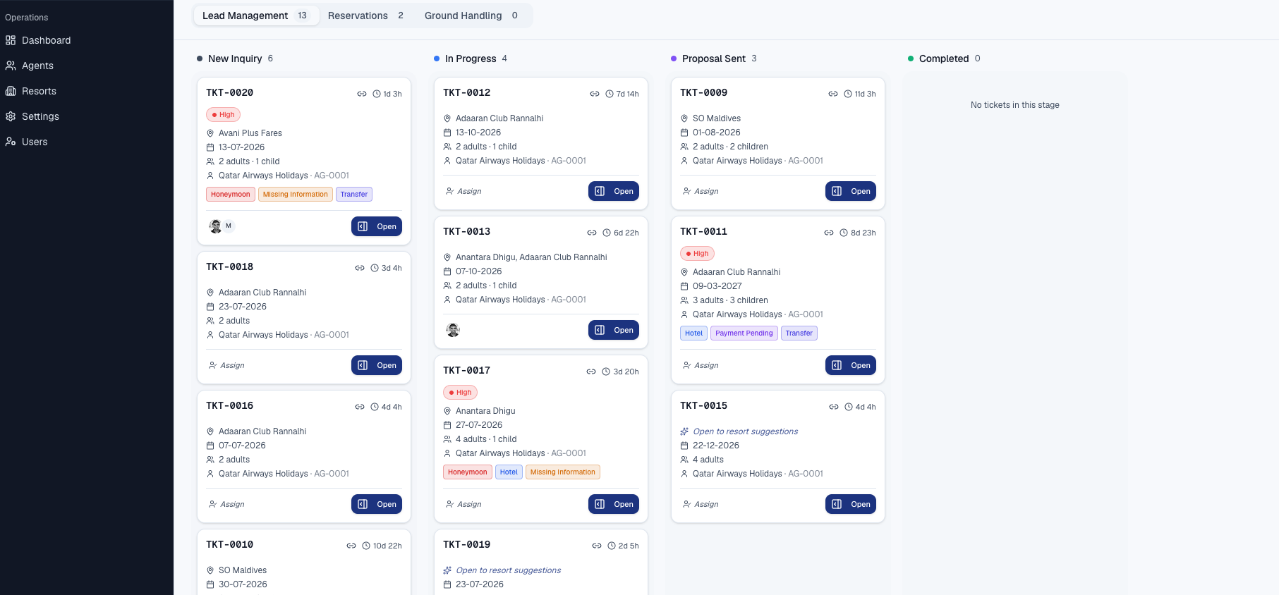 A DMC task board